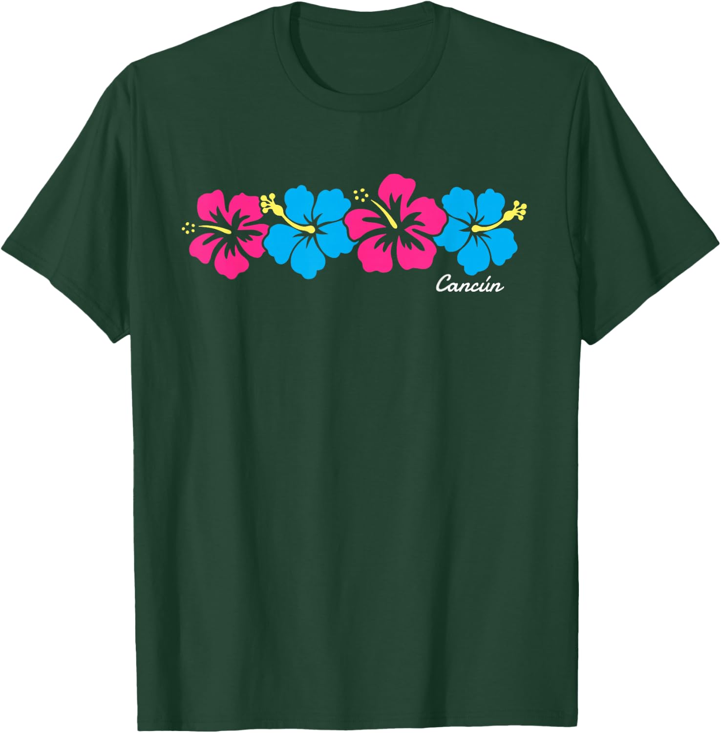 Cancun Mexico Hibiscus Flower Cruise Vacation Souvenir T-Shirt - T-Shirt | Forest