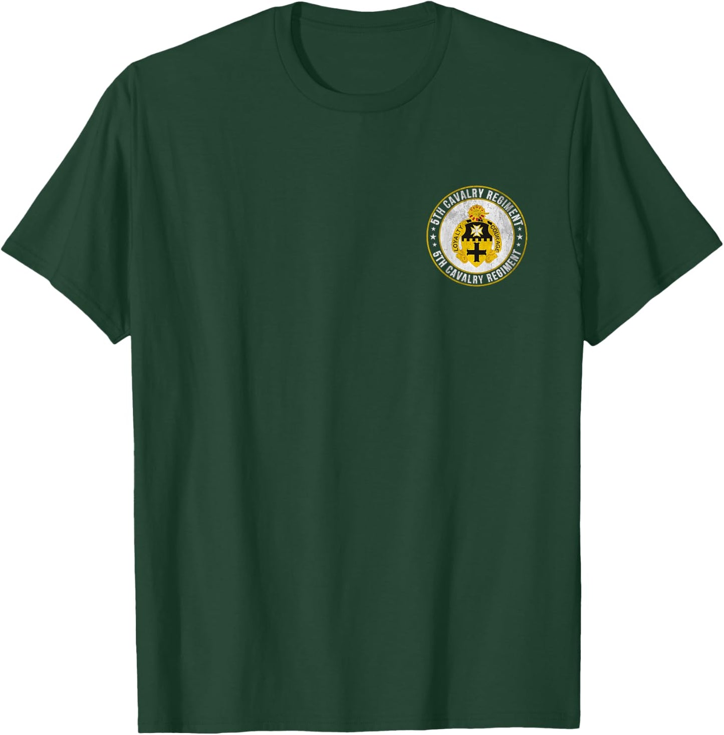 5th Cavalry Regiment Military Veteran Father Day Christmas T-Shirt - T-Shirt | Forest