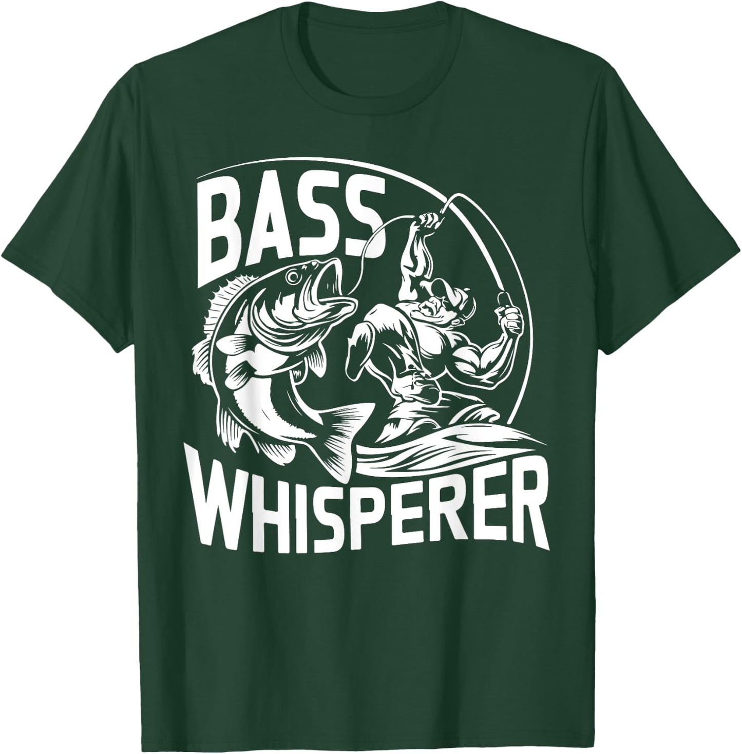 Bass Whisperer Bass Fishing T-Shirt - T-Shirt | Forest