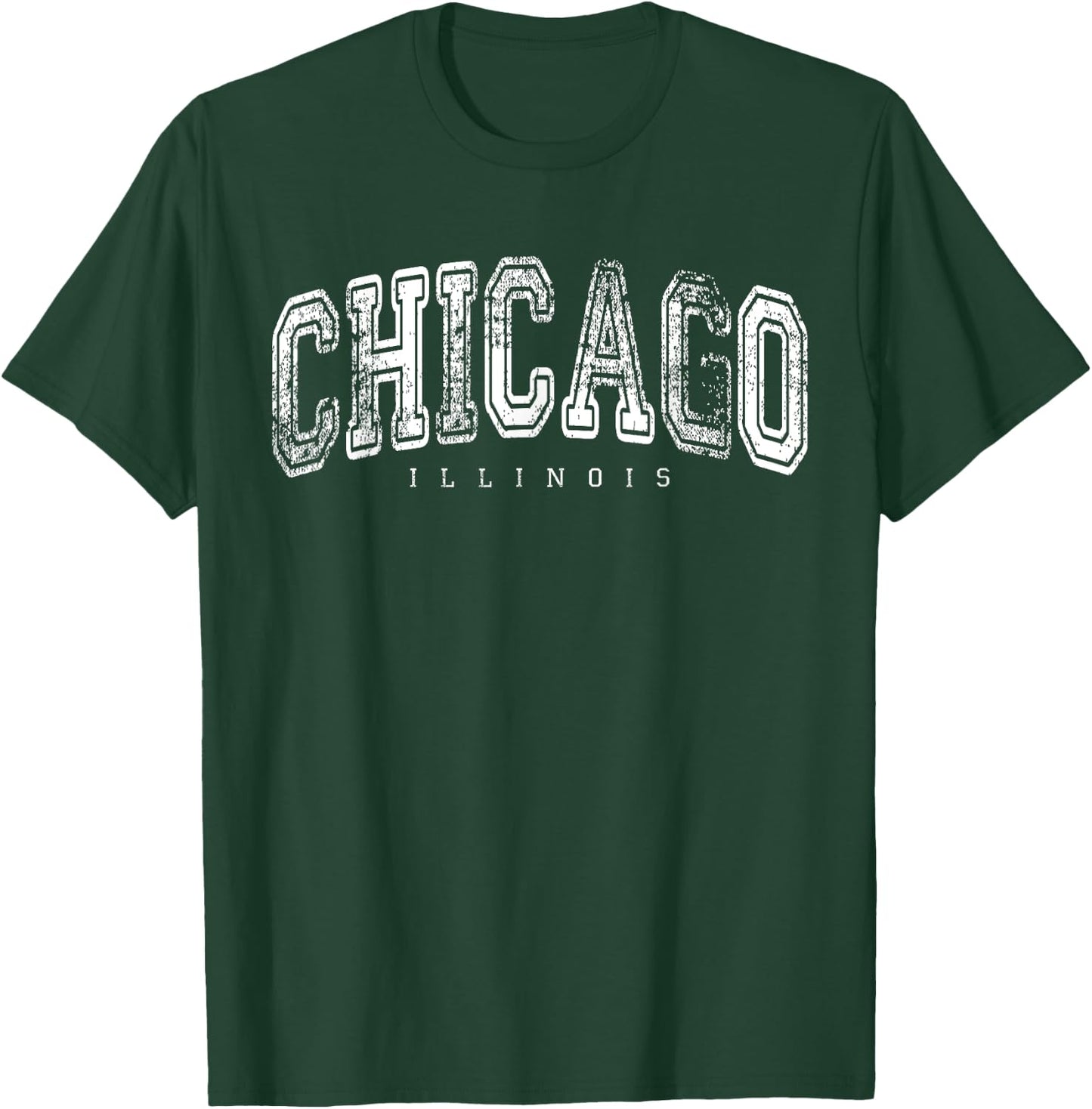 Chicago Illinois Vintage Retro US City State Travel T-Shirt - T-Shirt | Forest