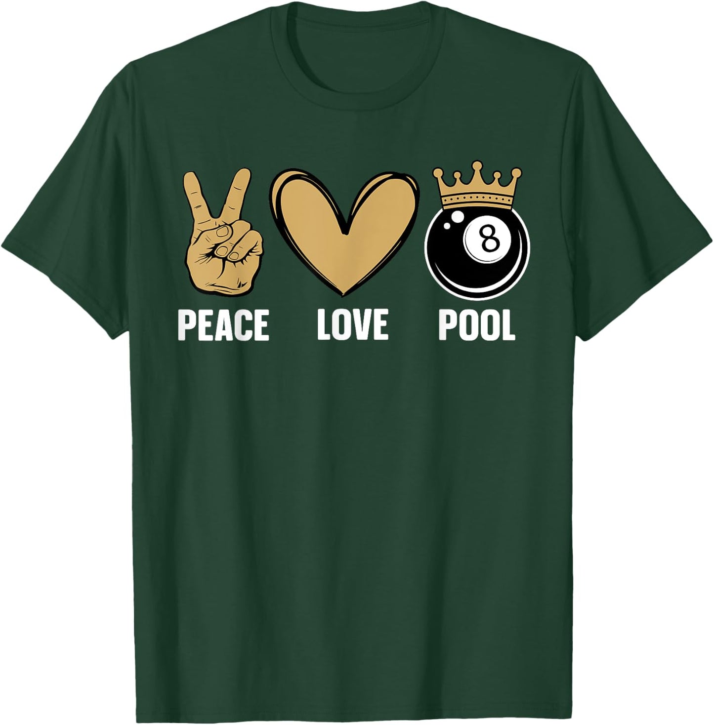 Cool Pool Design Women Billiards 8 Ball Pool Player T-Shirt - T-Shirt | Forest