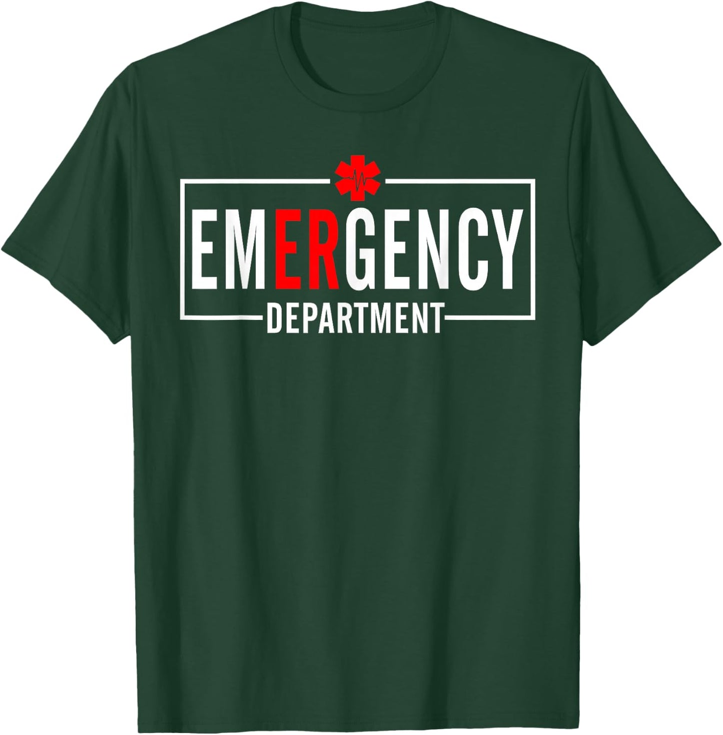 Emergency Room ER RN Nurse Department Healthcare Nursing , -Adults, Short Sleeve, , Black, Small T-Shirt - T-Shirt | Forest