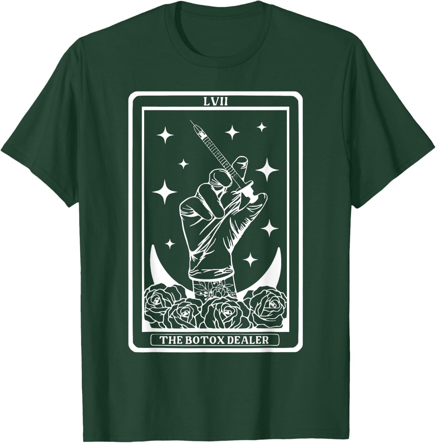 Botox Dealer Tarot Card Aesthetic Nurse Injector Lips T-Shirt - T-Shirt | Forest