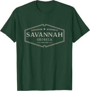 Savannah Georgia | Savannah GA Historic T-Shirt - T-Shirt | Forest