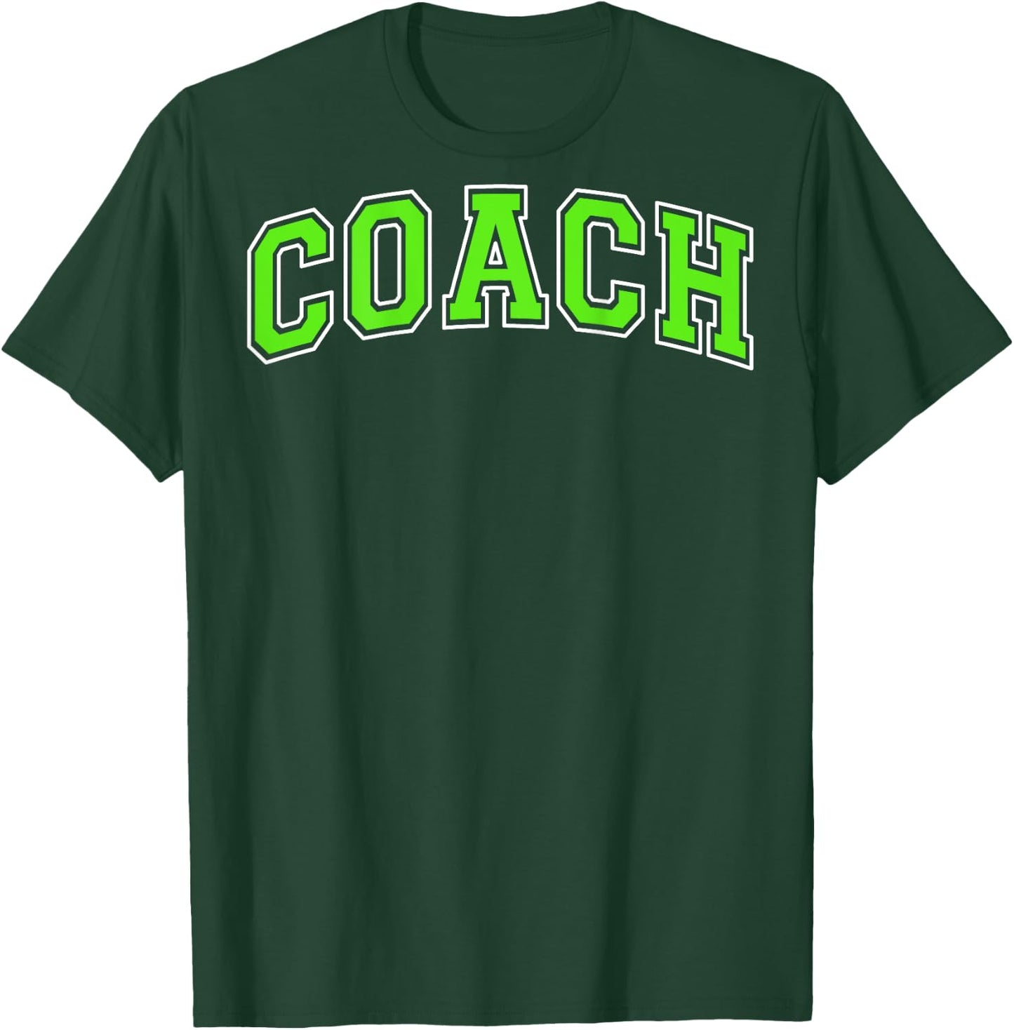 Coach Sports Trainer Vintage Lime Green White on the back T-Shirt - T-Shirt | Forest