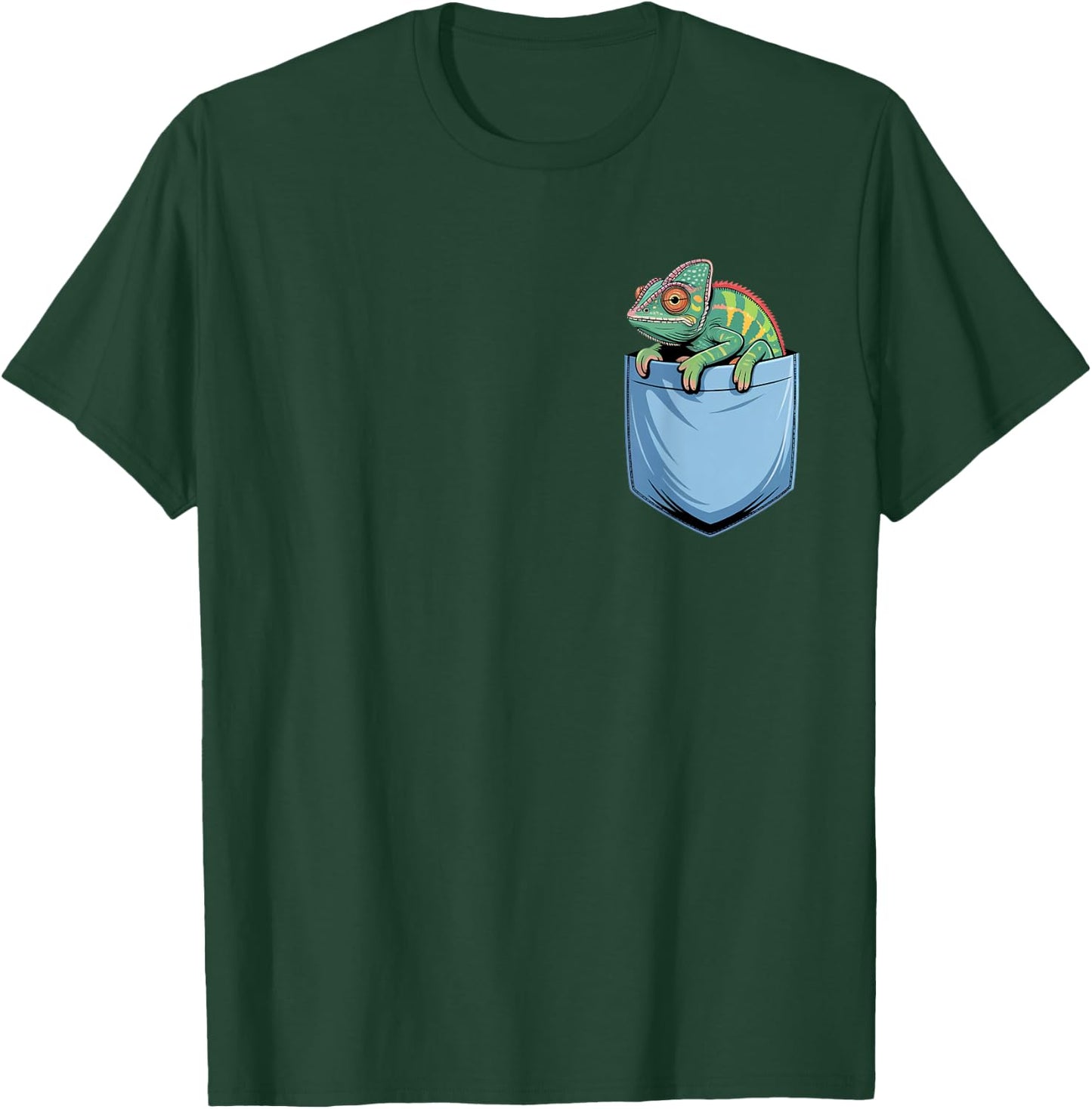 Cute Pocket Chameleon Lizard Lovers Herpetologist T-Shirt - T-Shirt | Forest