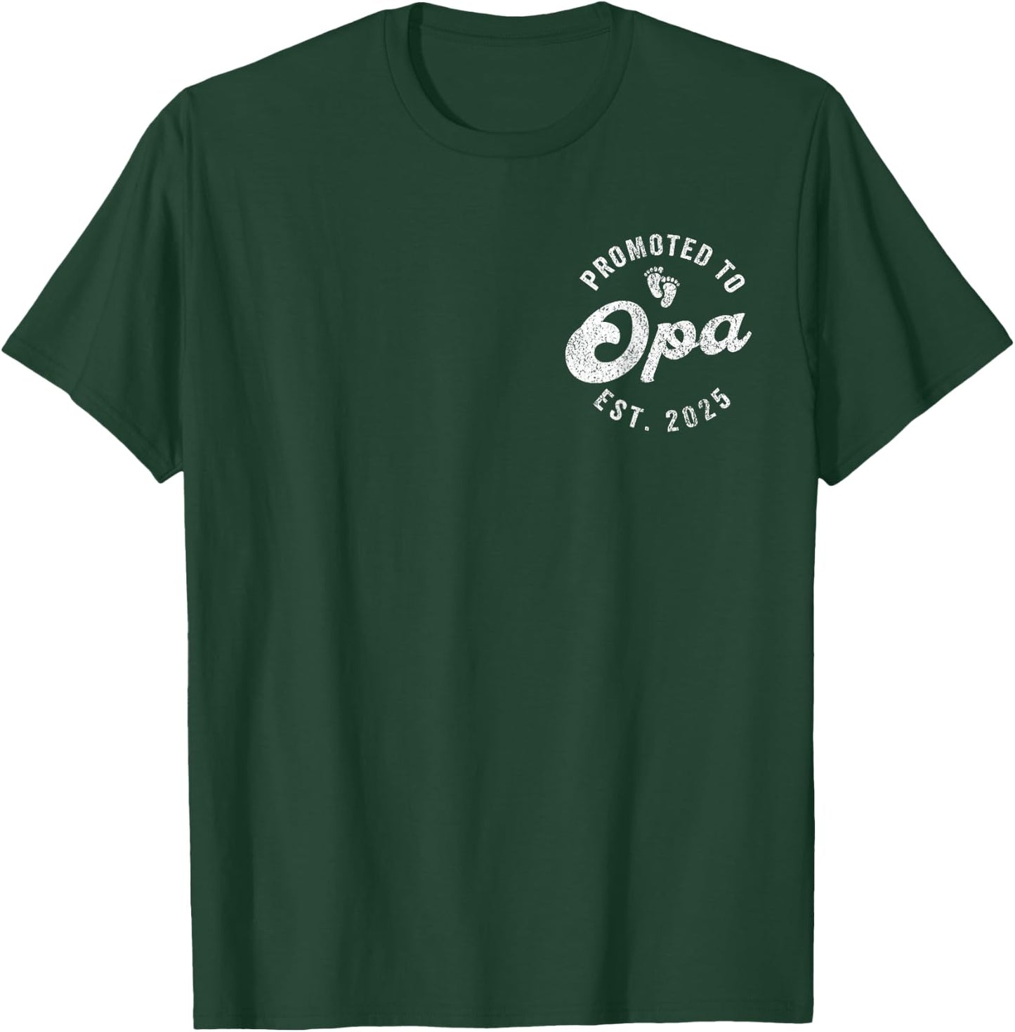 Promoted To Opa Est. 2025 German Grandpa First Time Grandpa T-Shirt - T-Shirt | Forest