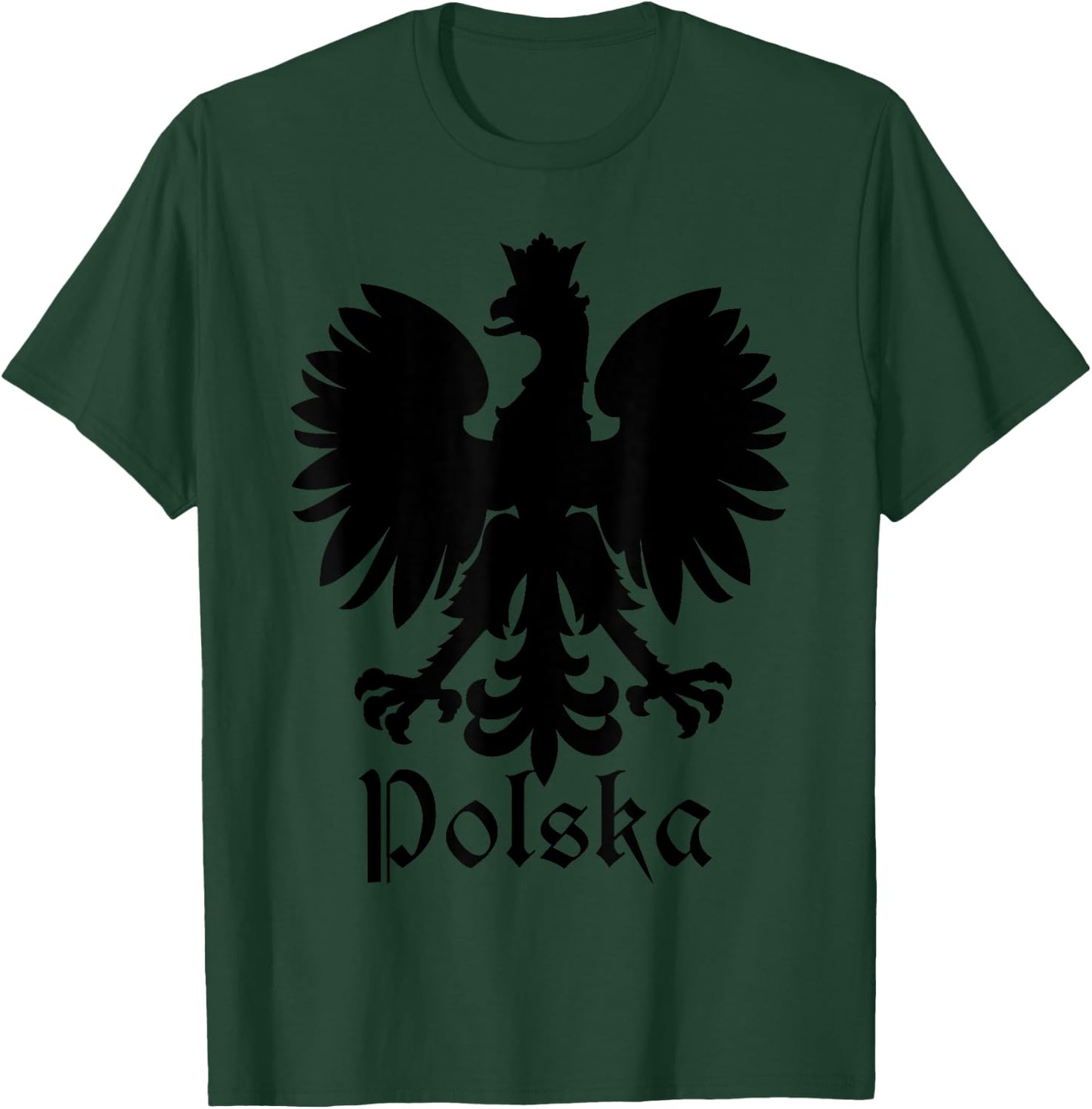 Polska Poland Flag Pride Eagle Polish Roots T-Shirt - T-Shirt | Forest