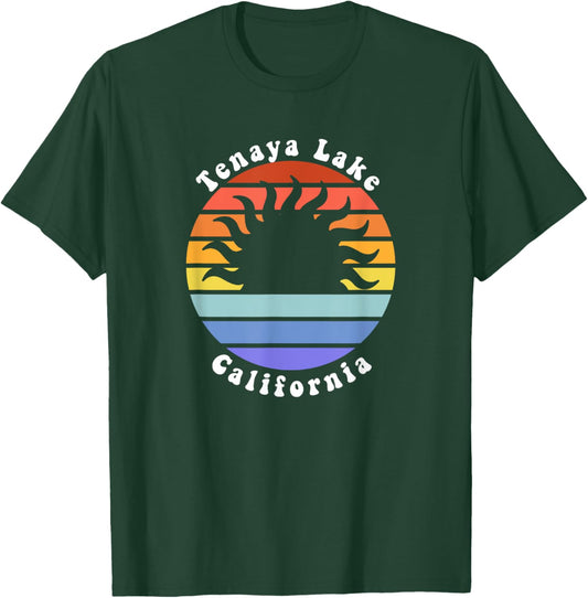 Tenaya Lake Lake California CA Sunrise Vacation Souvenir T-Shirt - T-Shirt | Forest