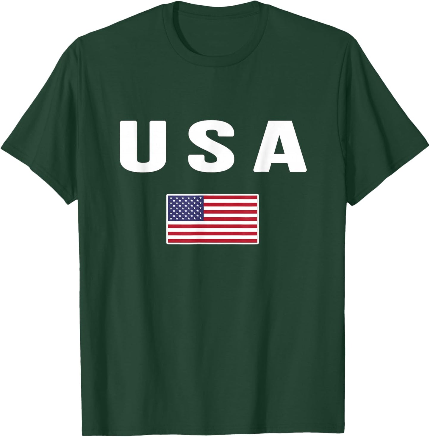 USA Flag Red White Blue Patriotic Design Women Kids T-Shirt - T-Shirt | Forest