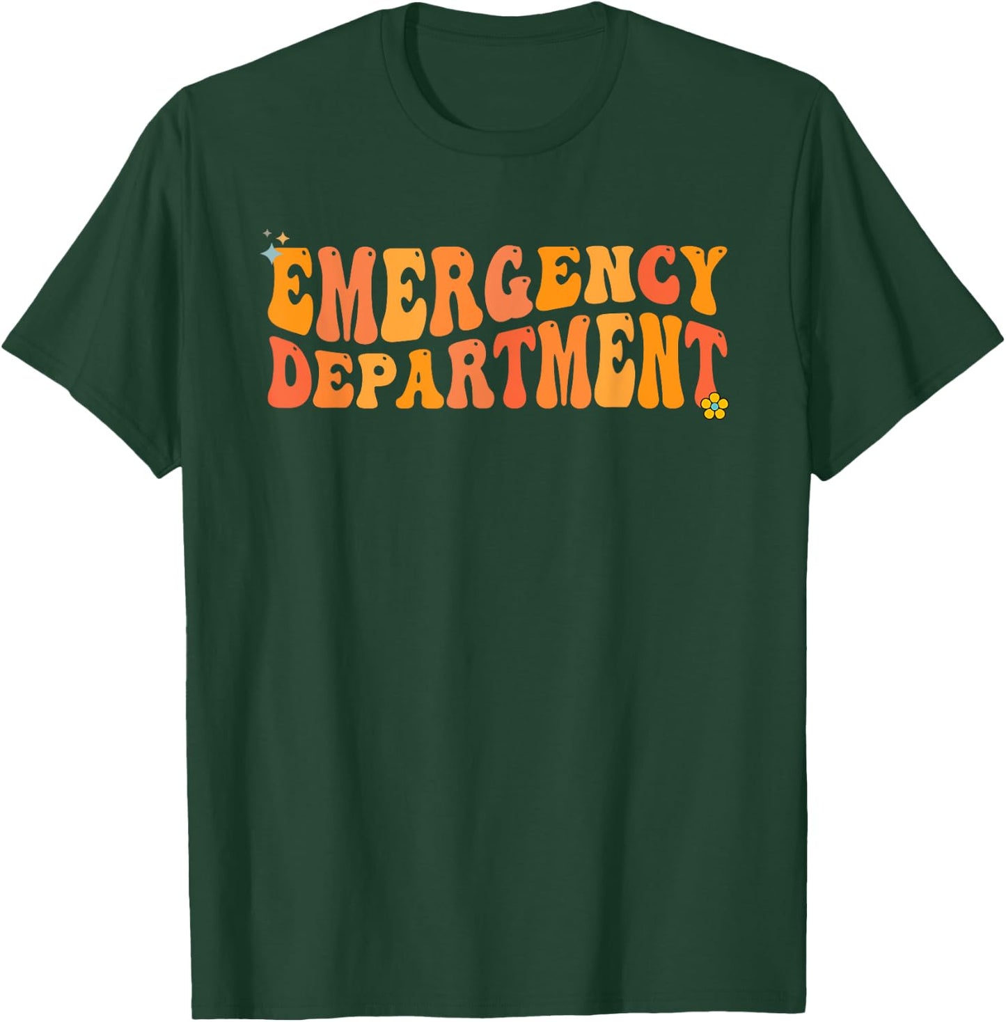 Groovy Emergency Nurse ED Nurse ER Emergency Department T-Shirt - T-Shirt | Forest