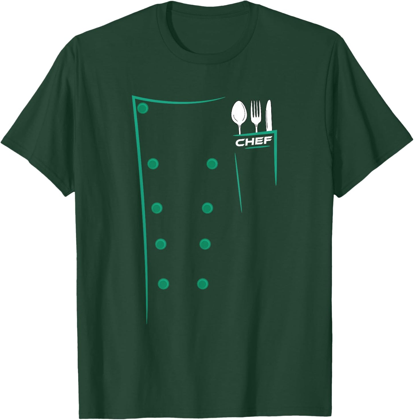 Chef Culinary Utensils Design Outfit T-Shirt - T-Shirt | Forest