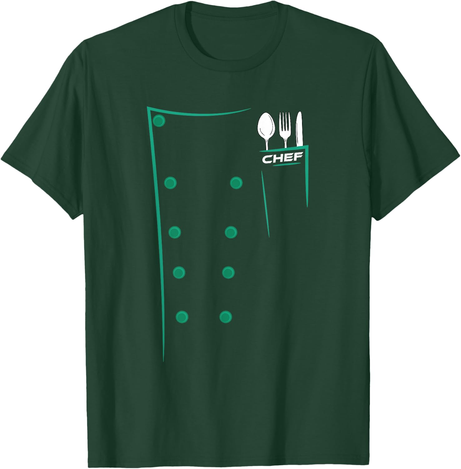 Chef Culinary Utensils Design Outfit T-Shirt - T-Shirt | Forest