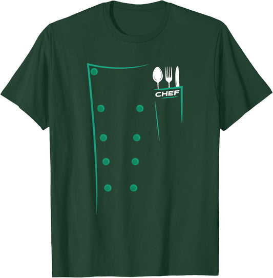 Chef Culinary Utensils Design Outfit T-Shirt - T-Shirt | Forest