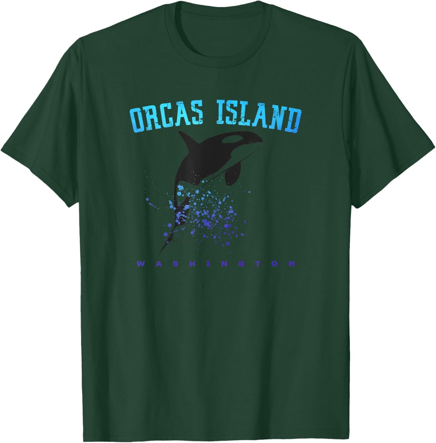 ORCAS ISLAND WASHINGTON Killer Whale Dolphin Lover Souvenir T-Shirt - T-Shirt | Forest