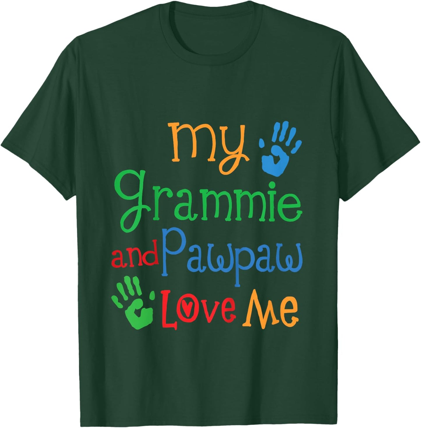Kids Grammie And Pawpaw Love Me Grandchild T-Shirt - T-Shirt | Forest