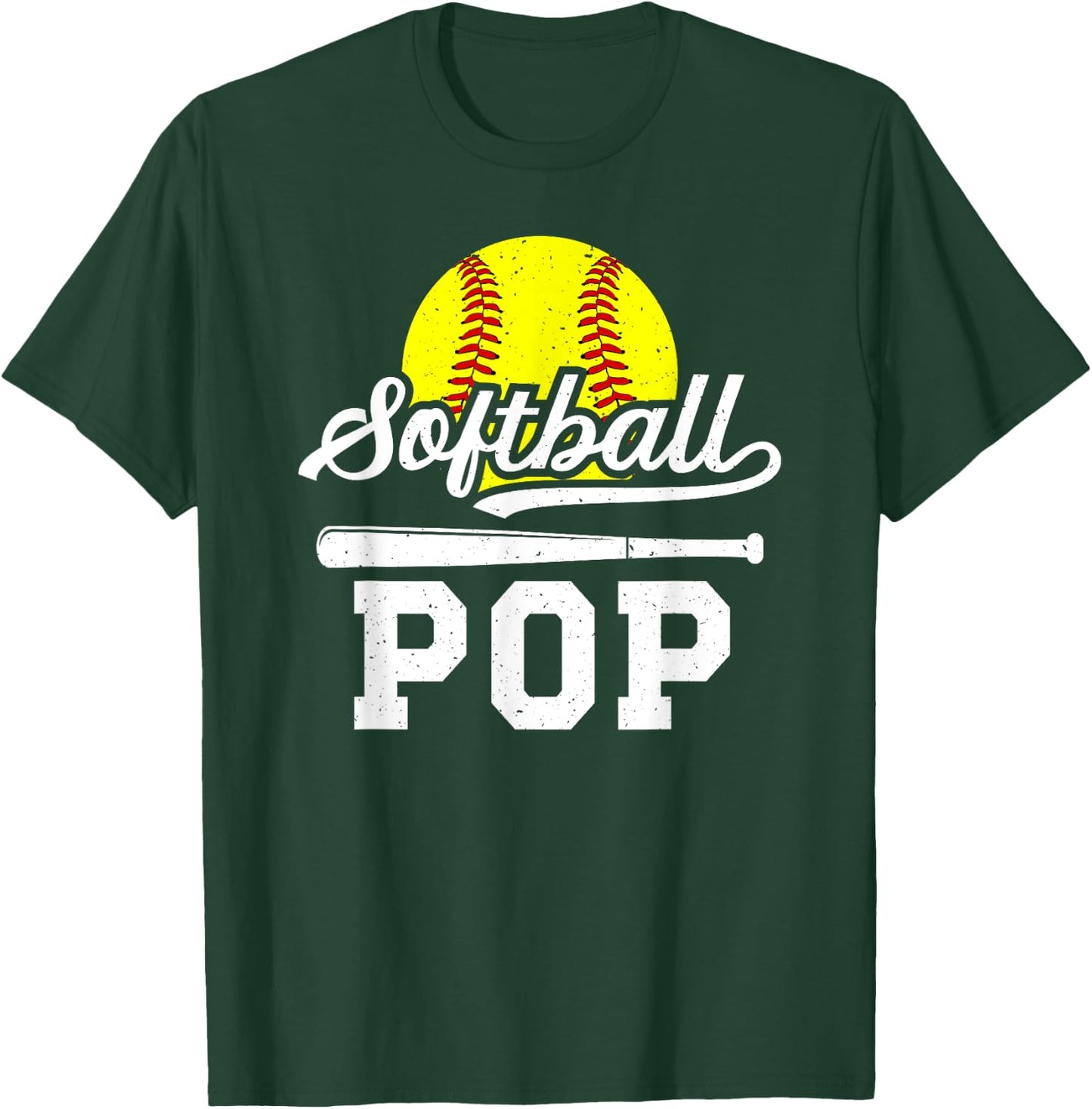 Softball Pop Grandpa Pop Of A Softball Player Pop T-Shirt - T-Shirt | Forest