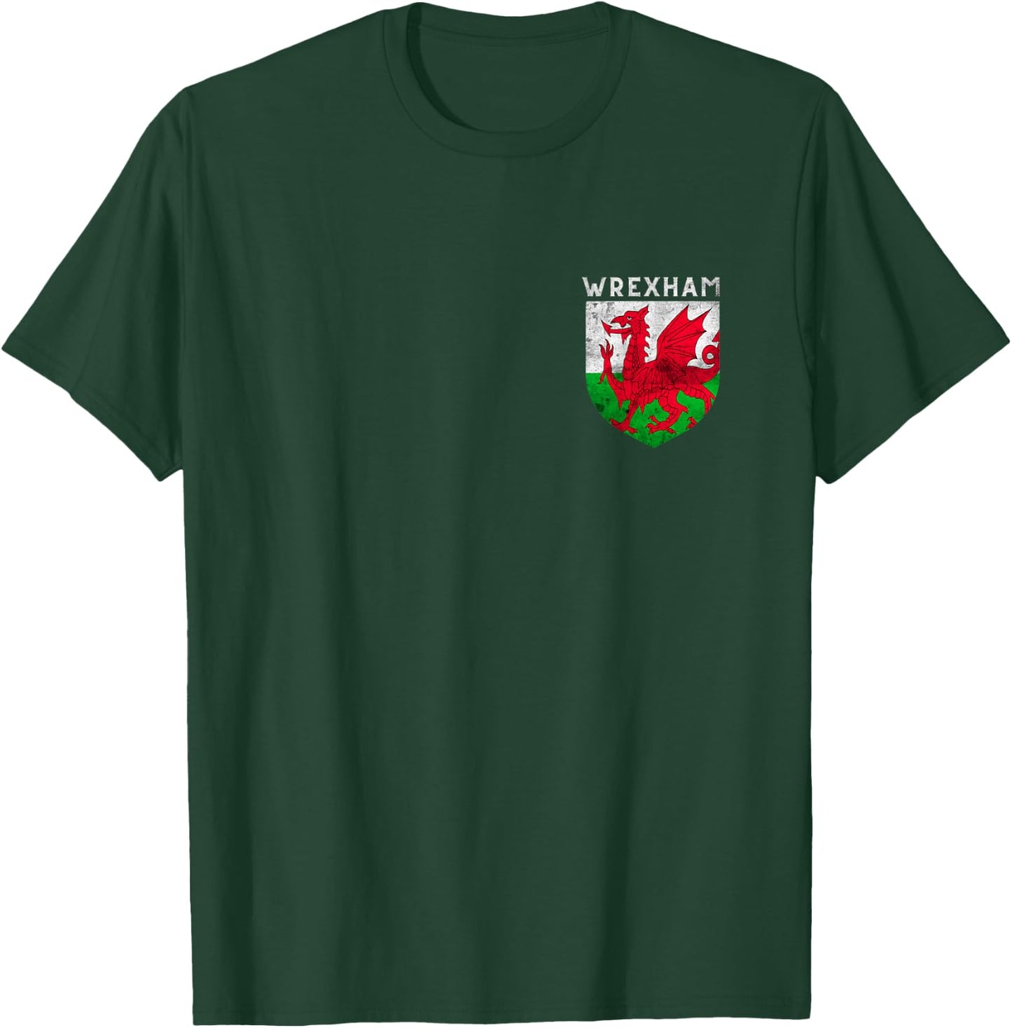 Wrexham Gifts Wales Welsh Flag Dragon Apparel Souvenirs T-Shirt - T-Shirt | Forest