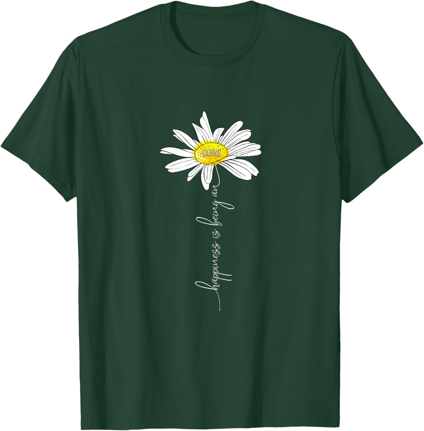 Happiness Is Being An Oma Daisy Mother's Day Gifts T-Shirt - T-Shirt | Forest