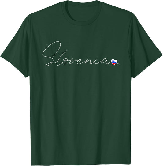 Slovenija Love Slovenian Flag and Heart on Slovenia T-Shirt - T-Shirt | Forest