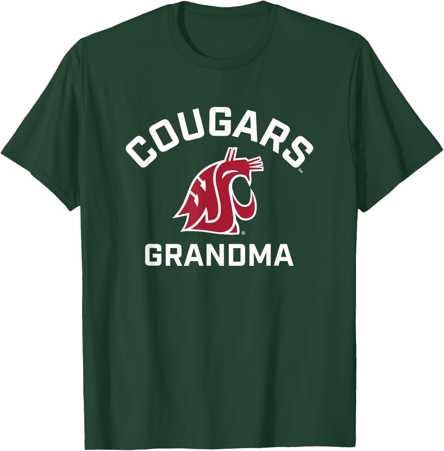 Washington State University Cougars Arched Grandma T-Shirt - T-Shirt | Forest