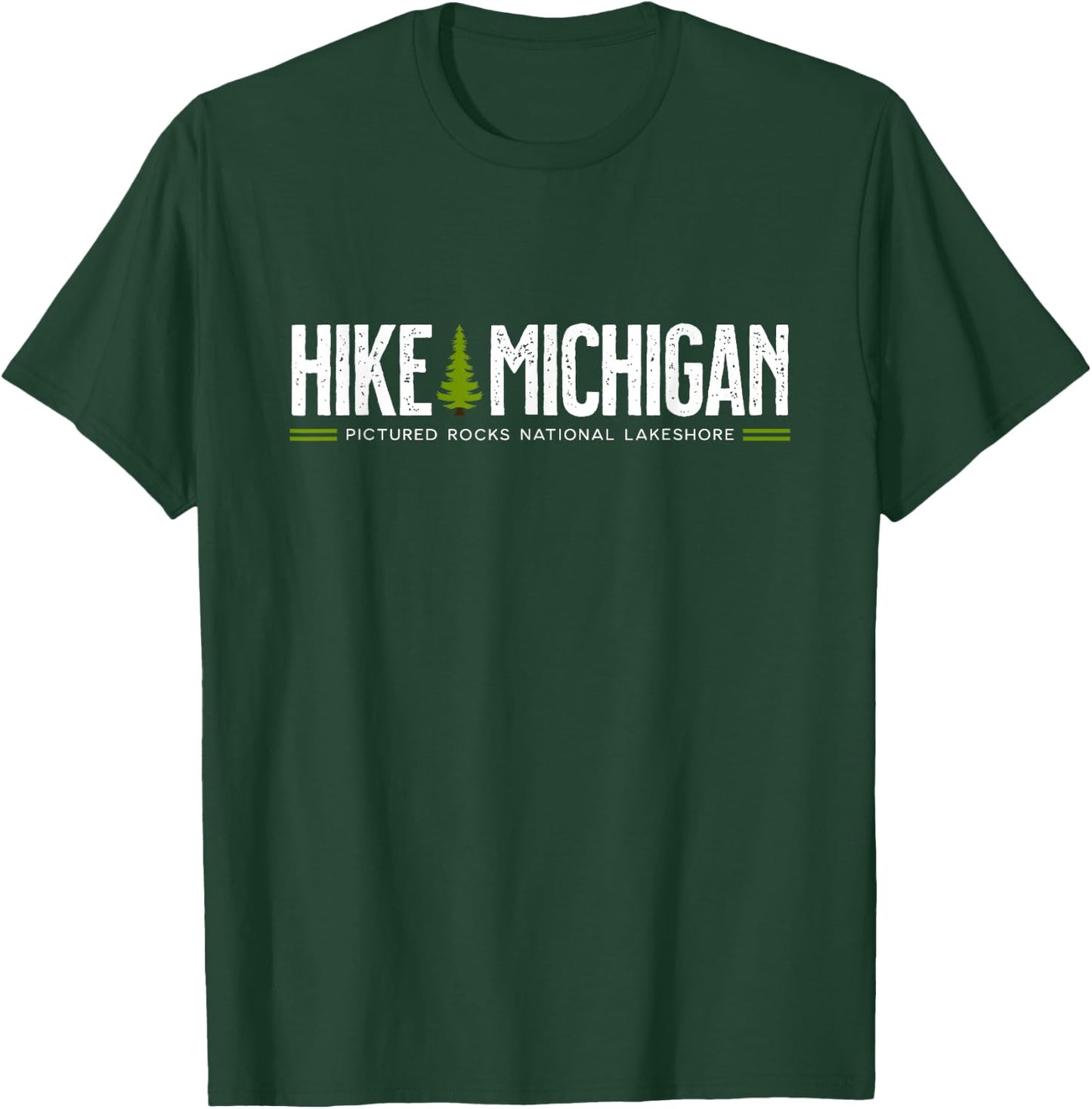 Michigan Pictured Rocks Lakeshore Hike Tree Retro Graphic T-Shirt - T-Shirt | Forest