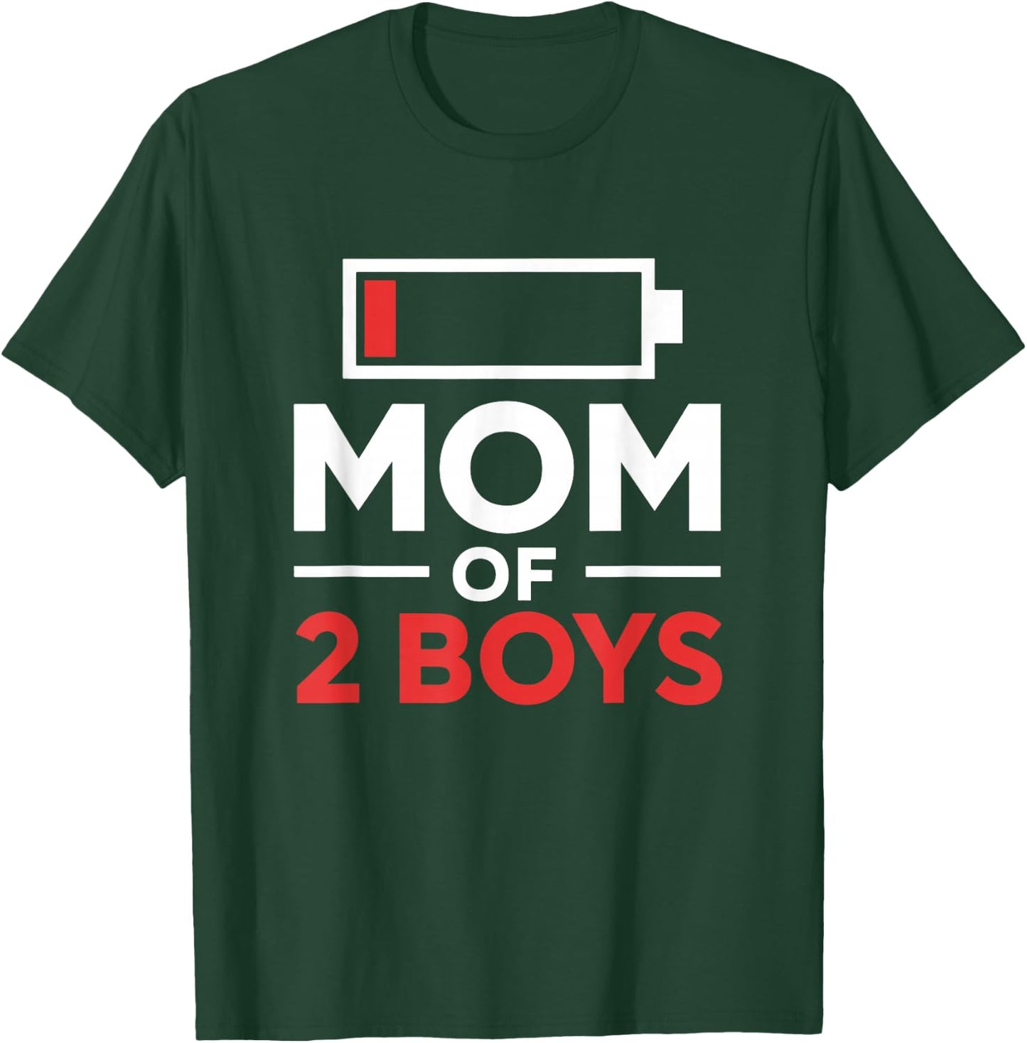 Mom of 2 Boys Gift from Son Mothers Day Birthday Women T-Shirt - T-Shirt | Forest
