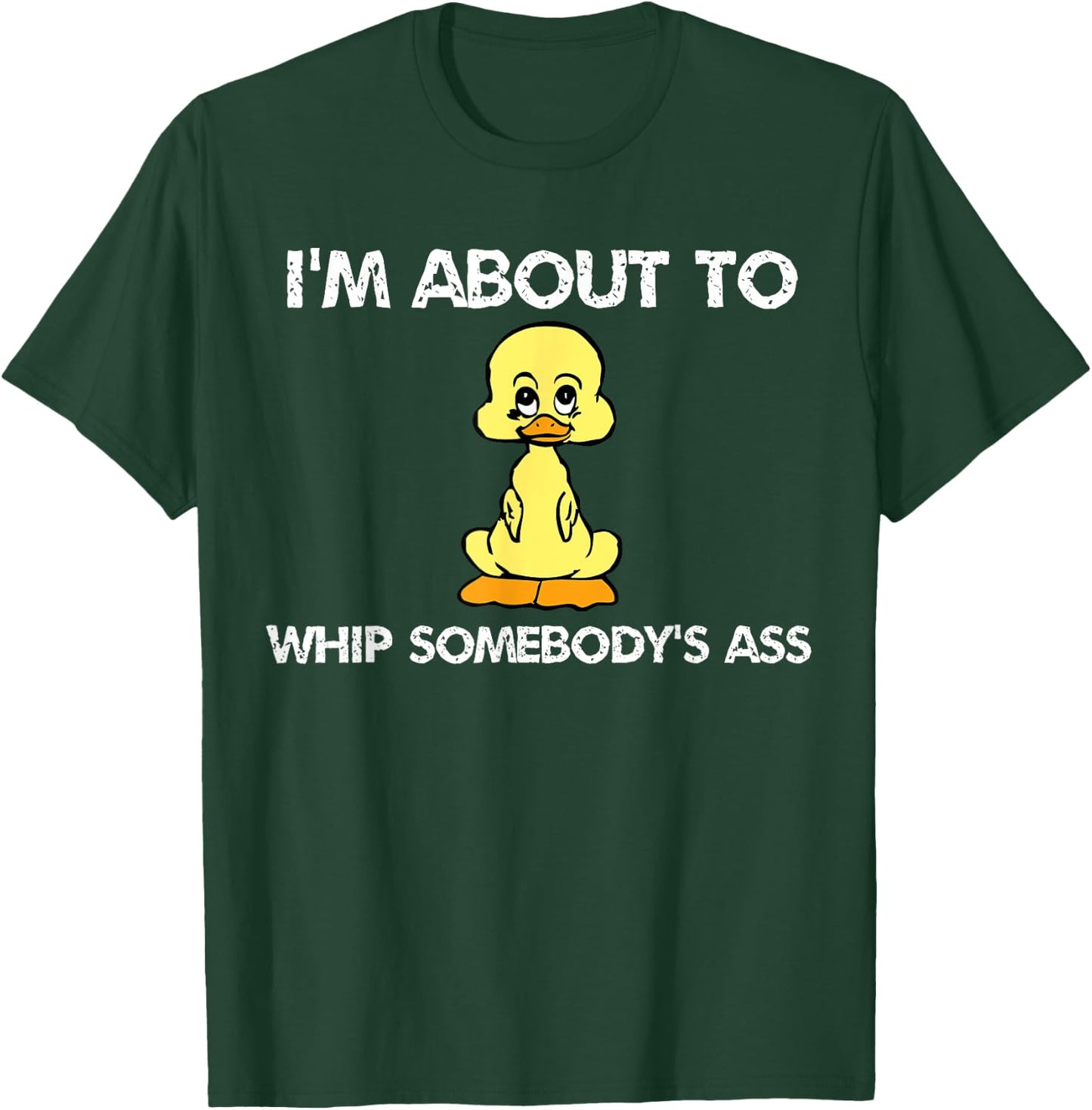 Cute Duck About To Whip Somebody's Ass Funny Cartoon T-Shirt - T-Shirt | Forest
