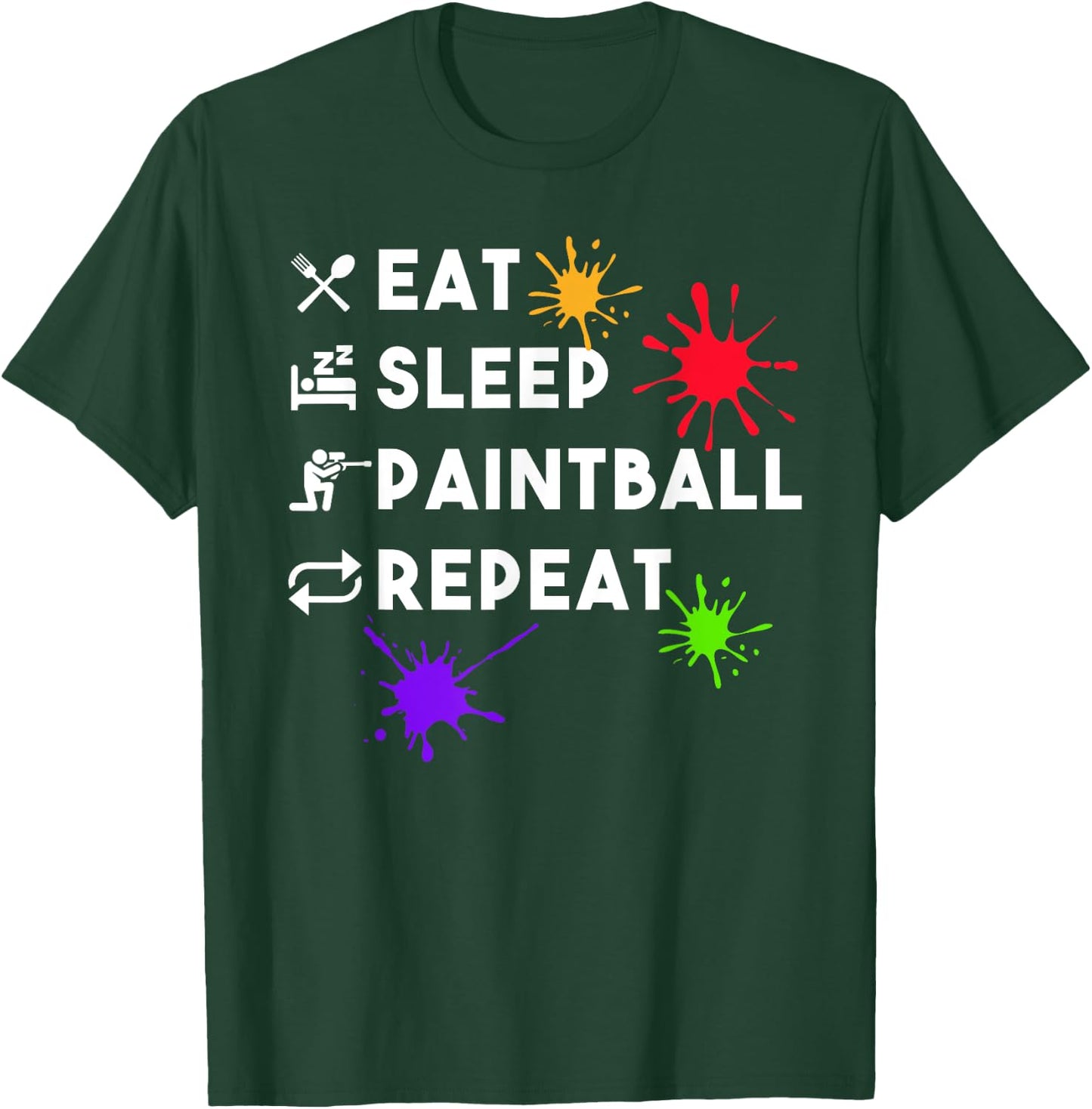 Paintball Art Women Boys Paint Ball Party Paintball T-Shirt - T-Shirt | Forest