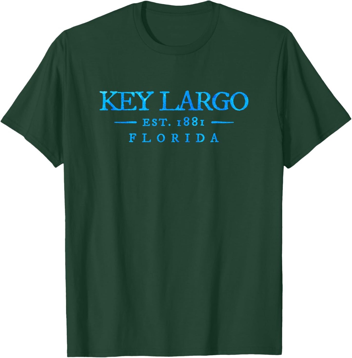 Key Largo Florida Retro Colorful Text Vacation Souvenir T-Shirt - T-Shirt | Forest