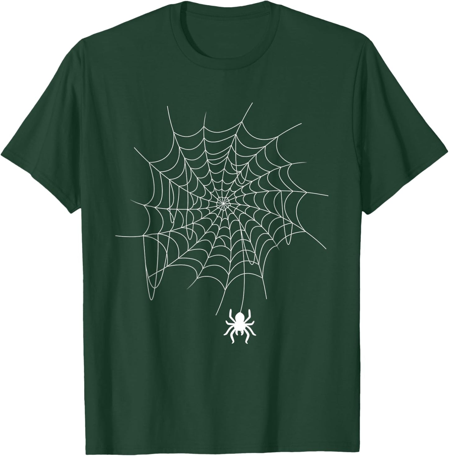 Funny Spider Web Lazy DIY Halloween Costume Men Women Kids T-Shirt - T-Shirt | Forest