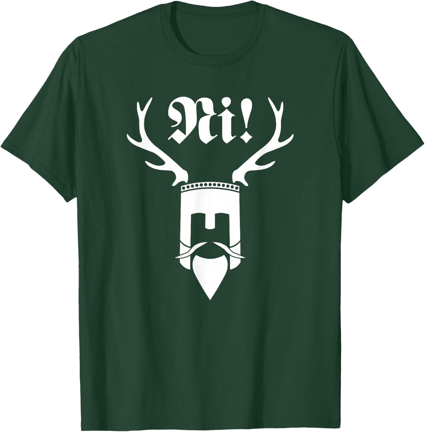 Monty Python Official Ni! Logo Small T-Shirt - T-Shirt | Forest