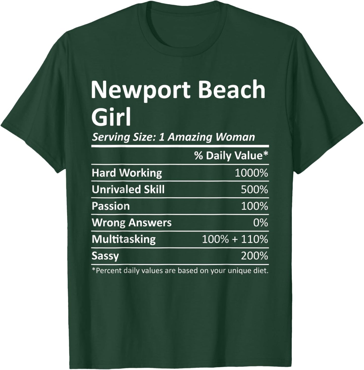 NEWPORT BEACH GIRL CA CALIFORNIA Funny City Home Roots Gift T-Shirt - T-Shirt | Forest