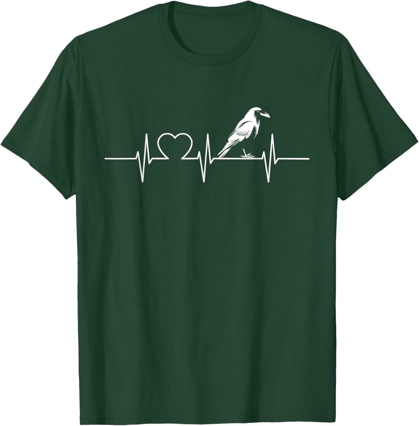 Crow Heartbeat Crows Crow T-Shirt - T-Shirt | Forest