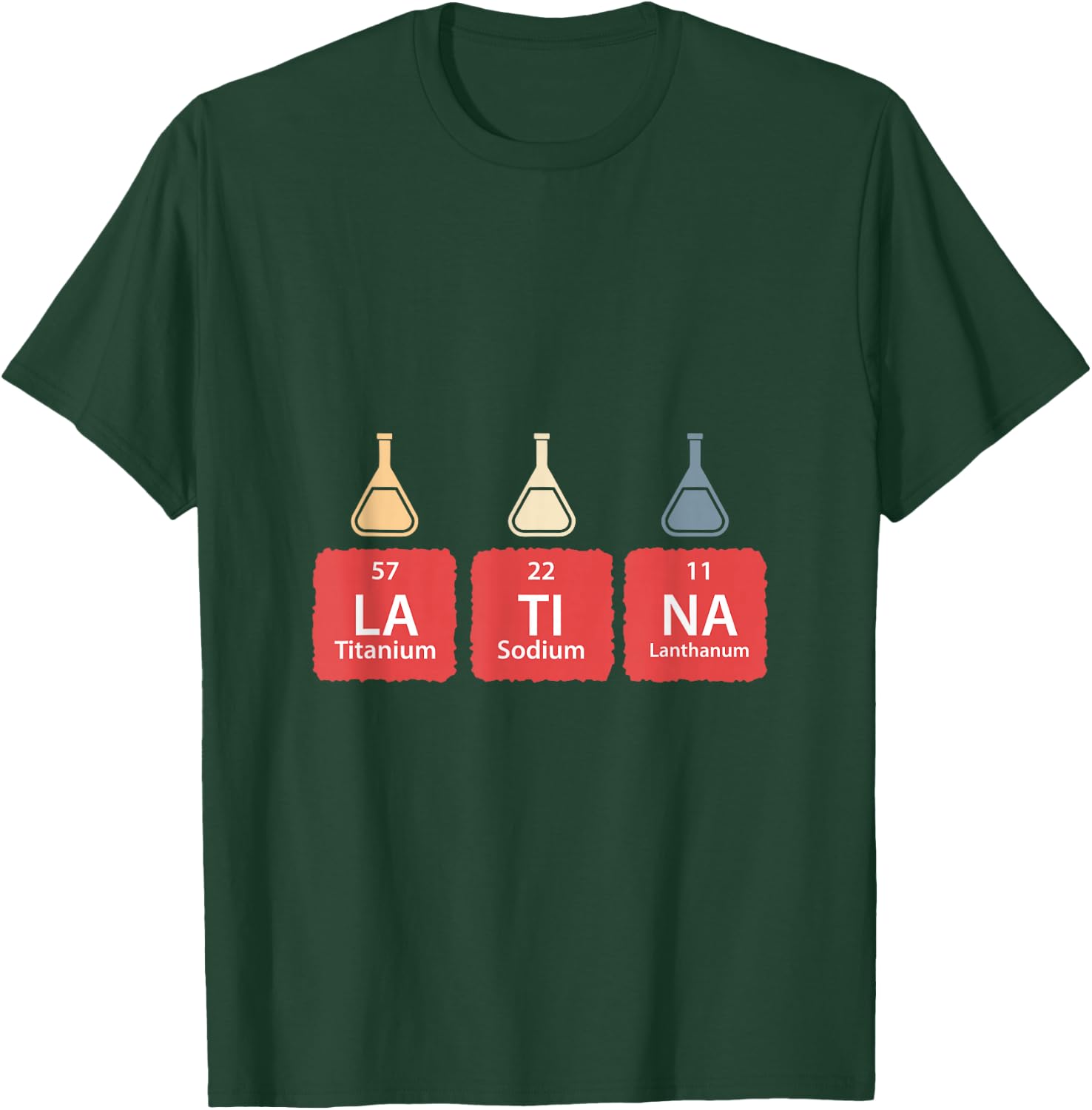 Funny Periodic Table Latina Mexican Humor Chemical Elements T-Shirt - T-Shirt | Forest