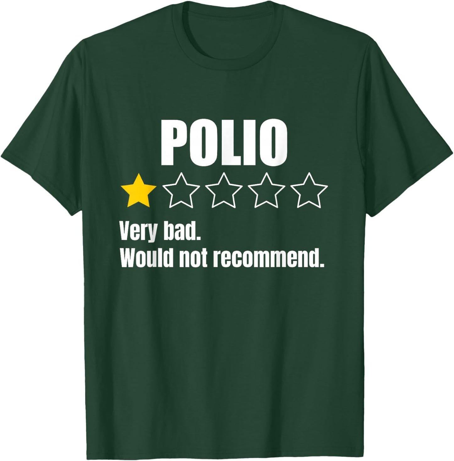 Polio Awareness Warrior Support T-Shirt - T-Shirt | Forest