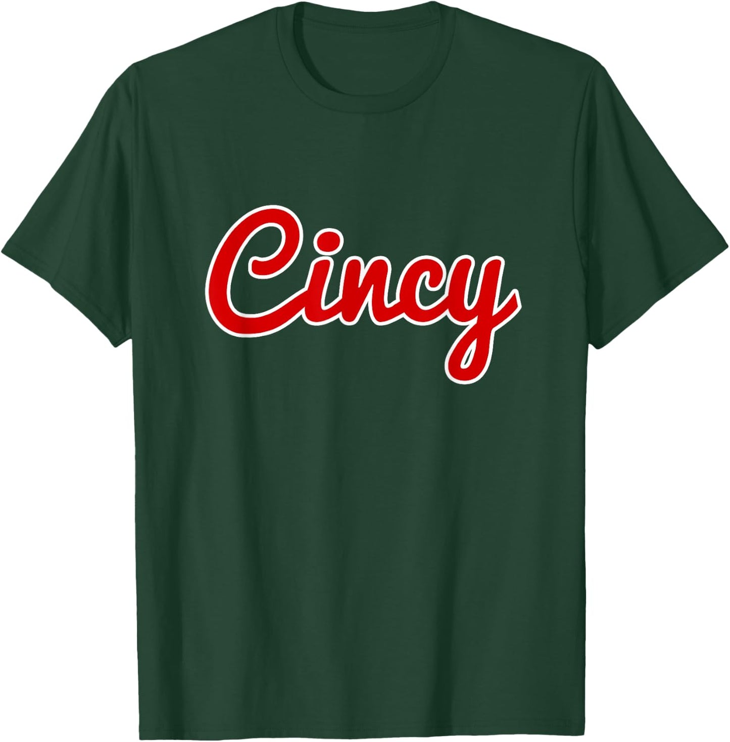 Cincinnati Ohio Classic Red Script Cincy City T Shirt T-Shirt - T-Shirt | Forest
