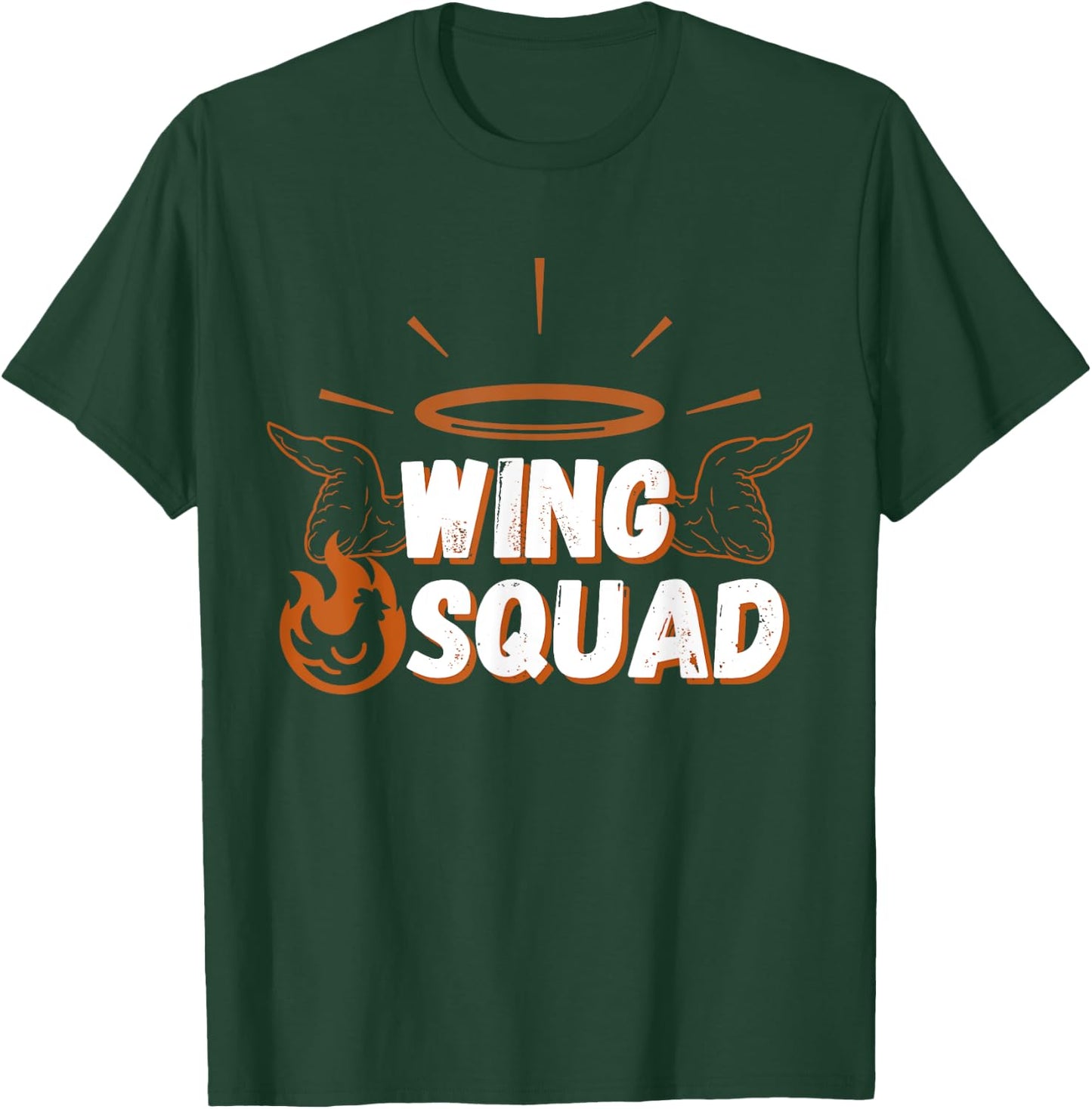 Chicken BBQ Wings Squad Family Party Wing lovers , Small, Black T-Shirt - T-Shirt | Forest