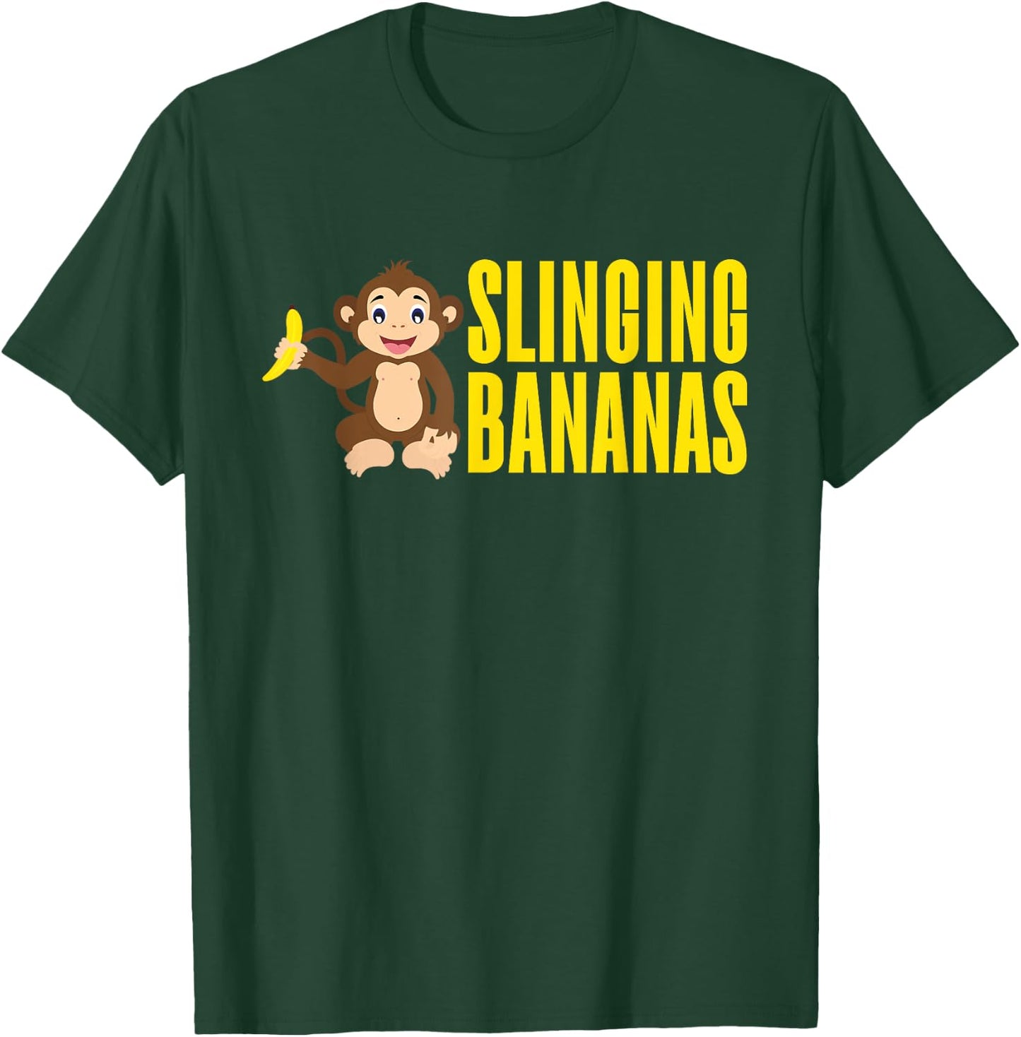 Slinging Bananas Monkey T-Shirt - T-Shirt | Forest