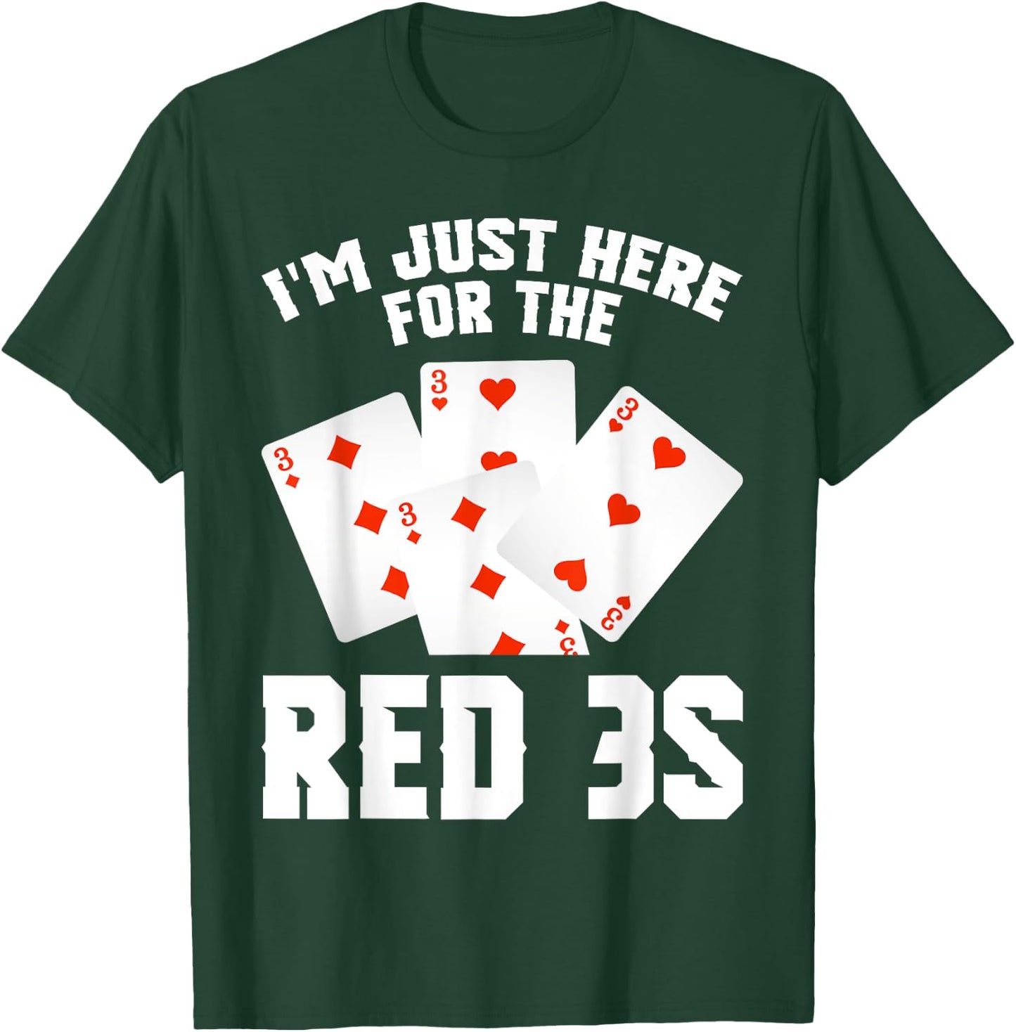 Canasta Red 3s Card Holder Score Playing Cards Team Canasta T-Shirt - T-Shirt | Forest