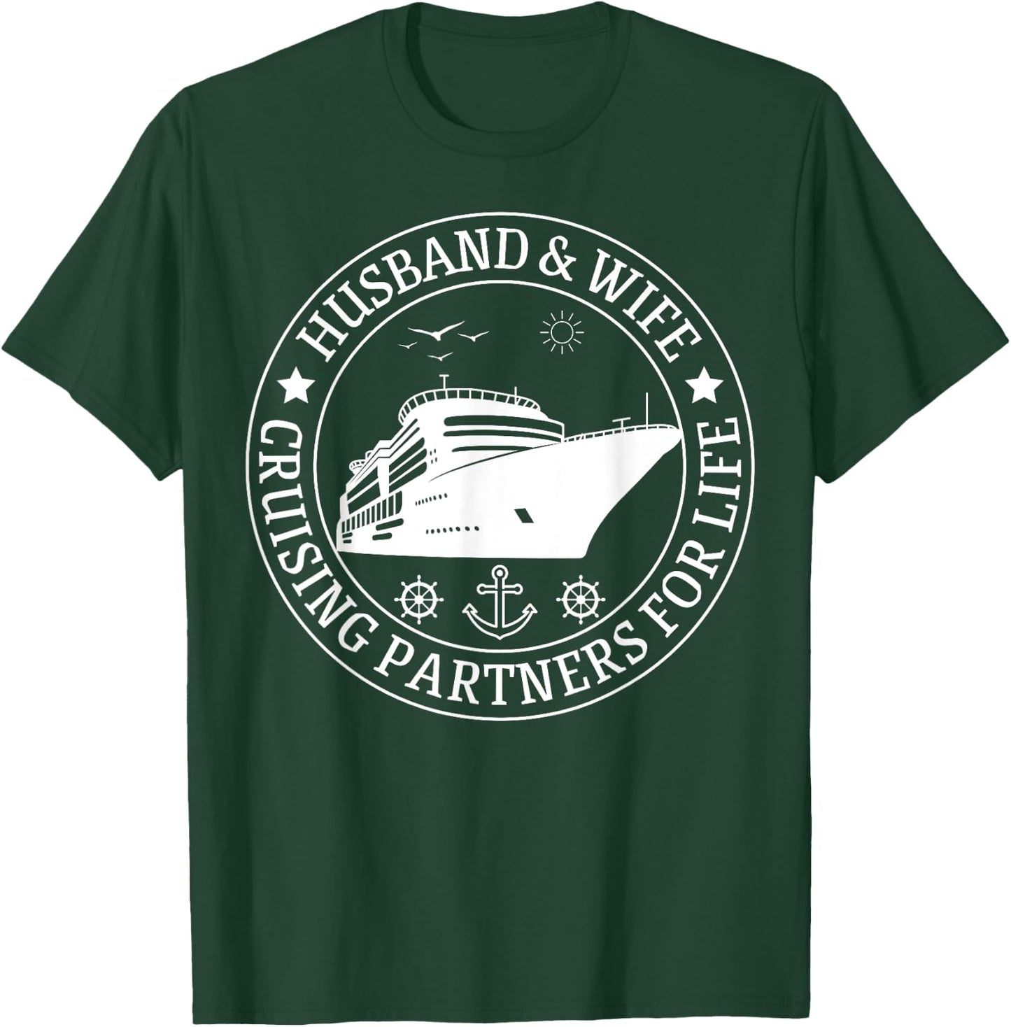 Cruising Husband And Wife Cruise Partners For Life Matching T-Shirt - T-Shirt | Forest