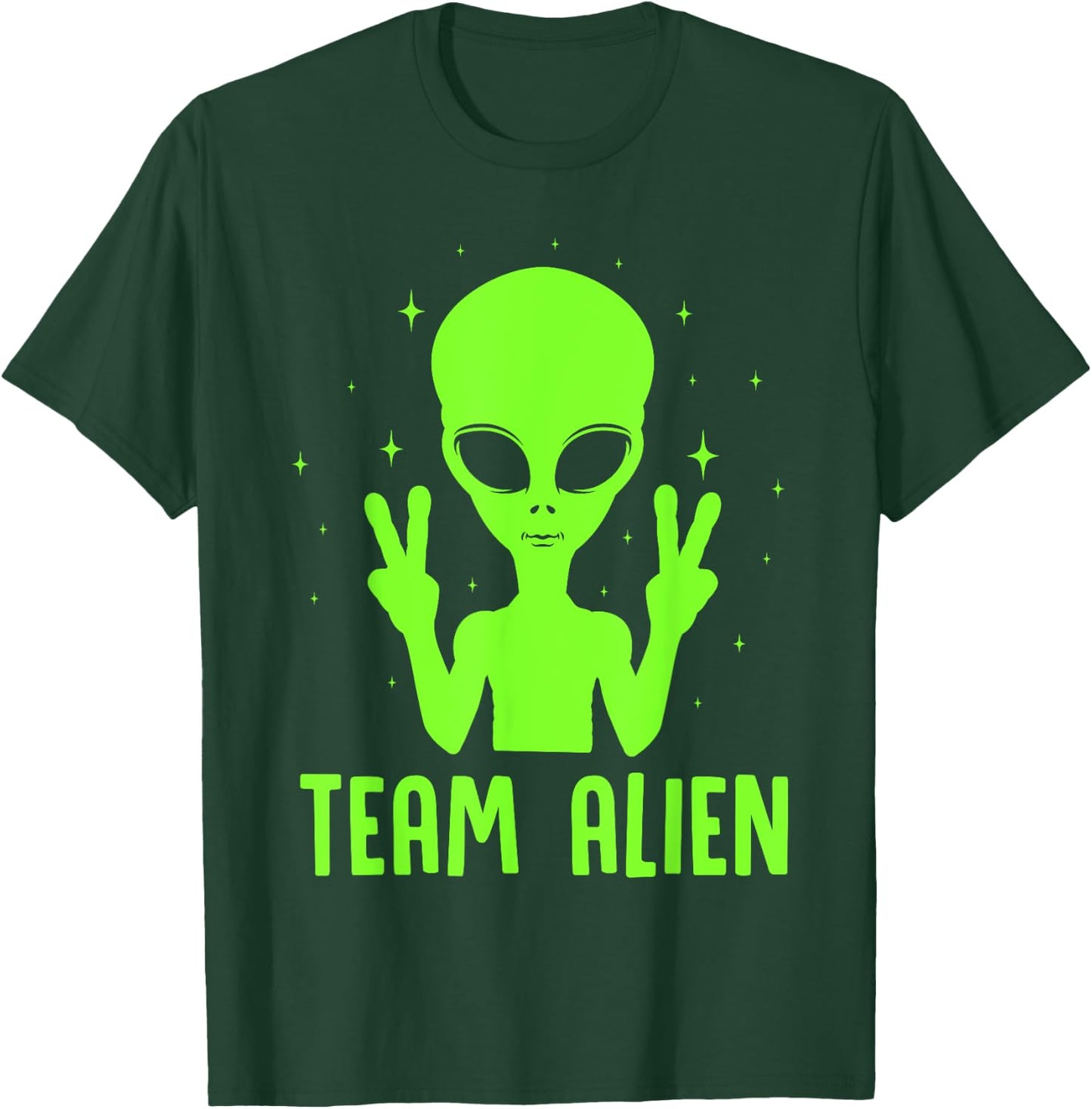 Alien Lover Funny UFO Abduction Team Alien Men Women Kids T-Shirt - T-Shirt | Forest