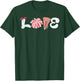 Cheerleader Love Cheerleading Cheer Squad Women Girls Kids T-Shirt - T-Shirt | Forest