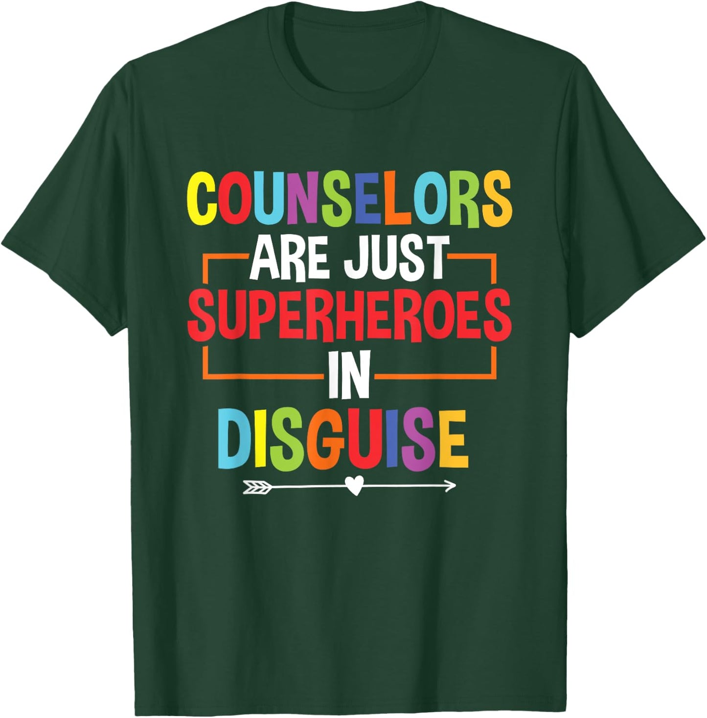 School Counselor Superheroes In Disguise School Counseling T-Shirt - T-Shirt | Forest
