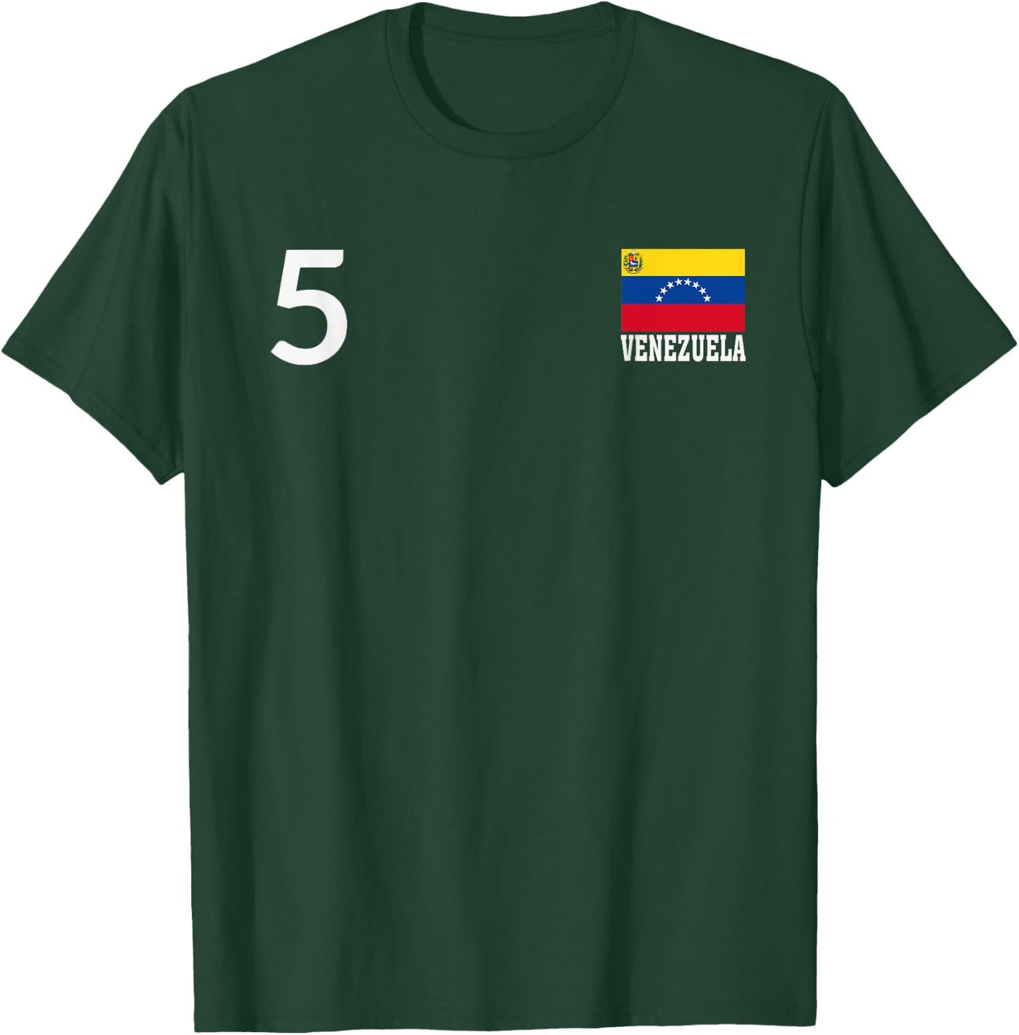 Venezuela Number 5 National Flag Country Heritage T-Shirt - T-Shirt | Forest