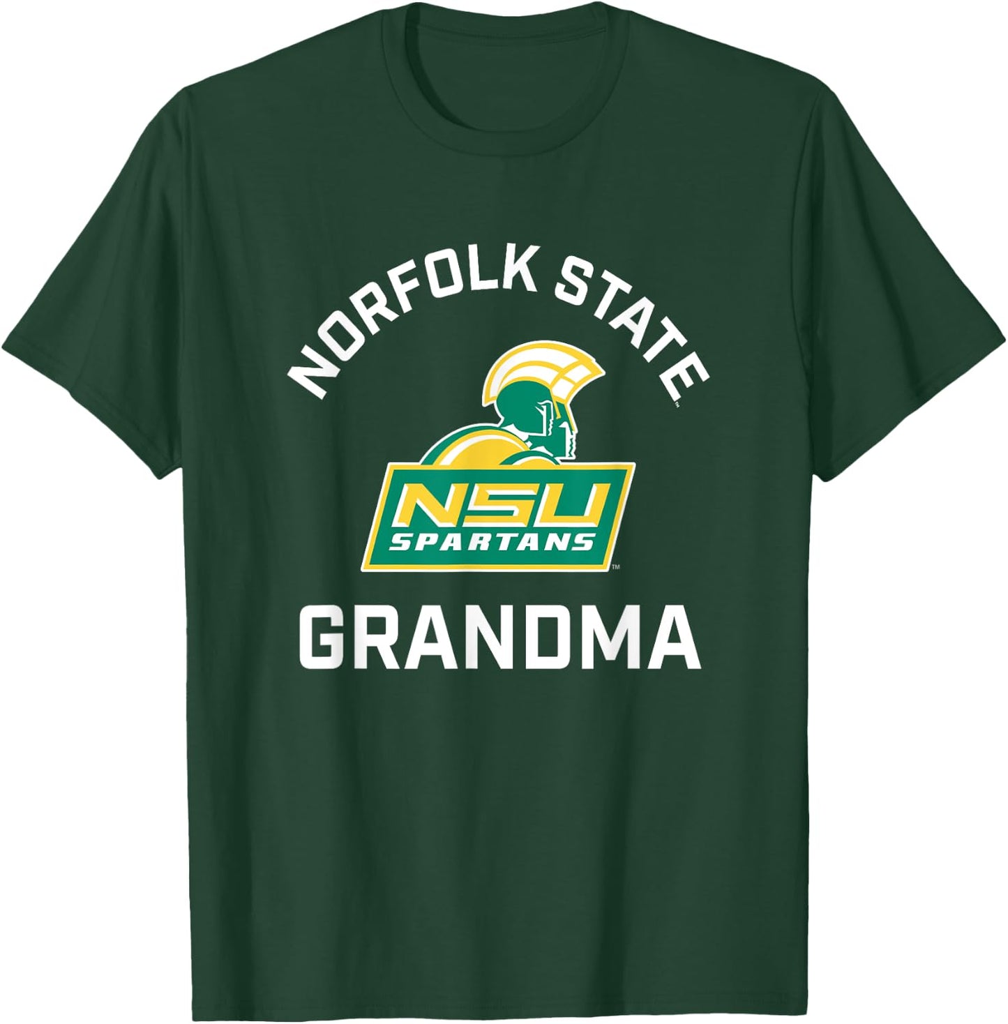 Norfolk State University Spartans Arched Grandma T-Shirt - T-Shirt | Forest