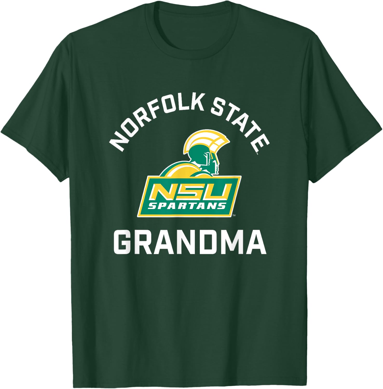Norfolk State University Spartans Arched Grandma T-Shirt - T-Shirt | Forest
