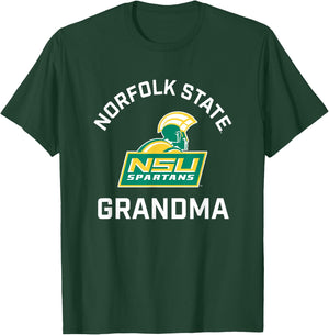 Norfolk State University Spartans Arched Grandma T-Shirt - T-Shirt | Forest