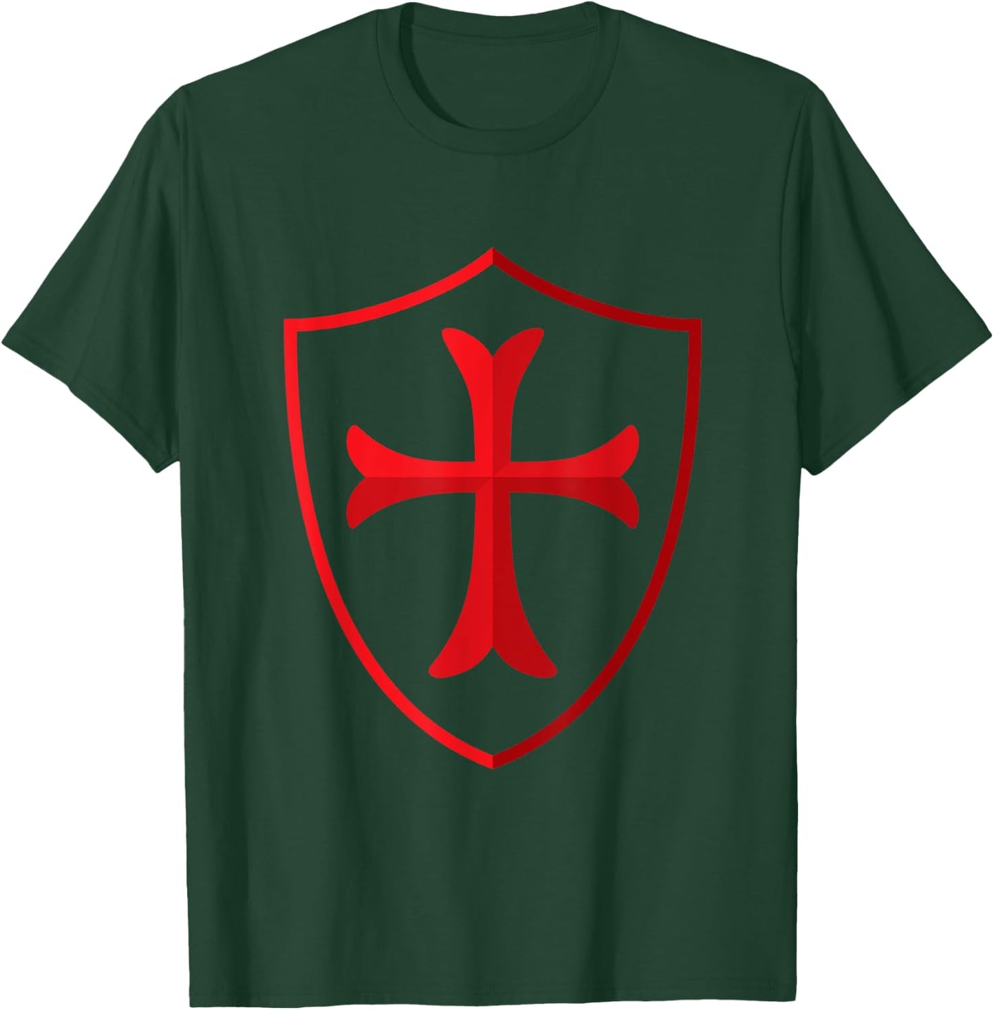 Crusader shirt Christian Knights Templar Cross and Shield T-Shirt - T-Shirt | Forest