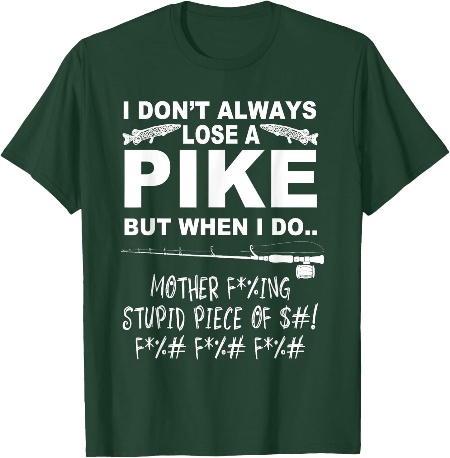 Pike Fishing - Youth Black Small Modern Northern Pike Fishing T-Shirt - T-Shirt | Forest